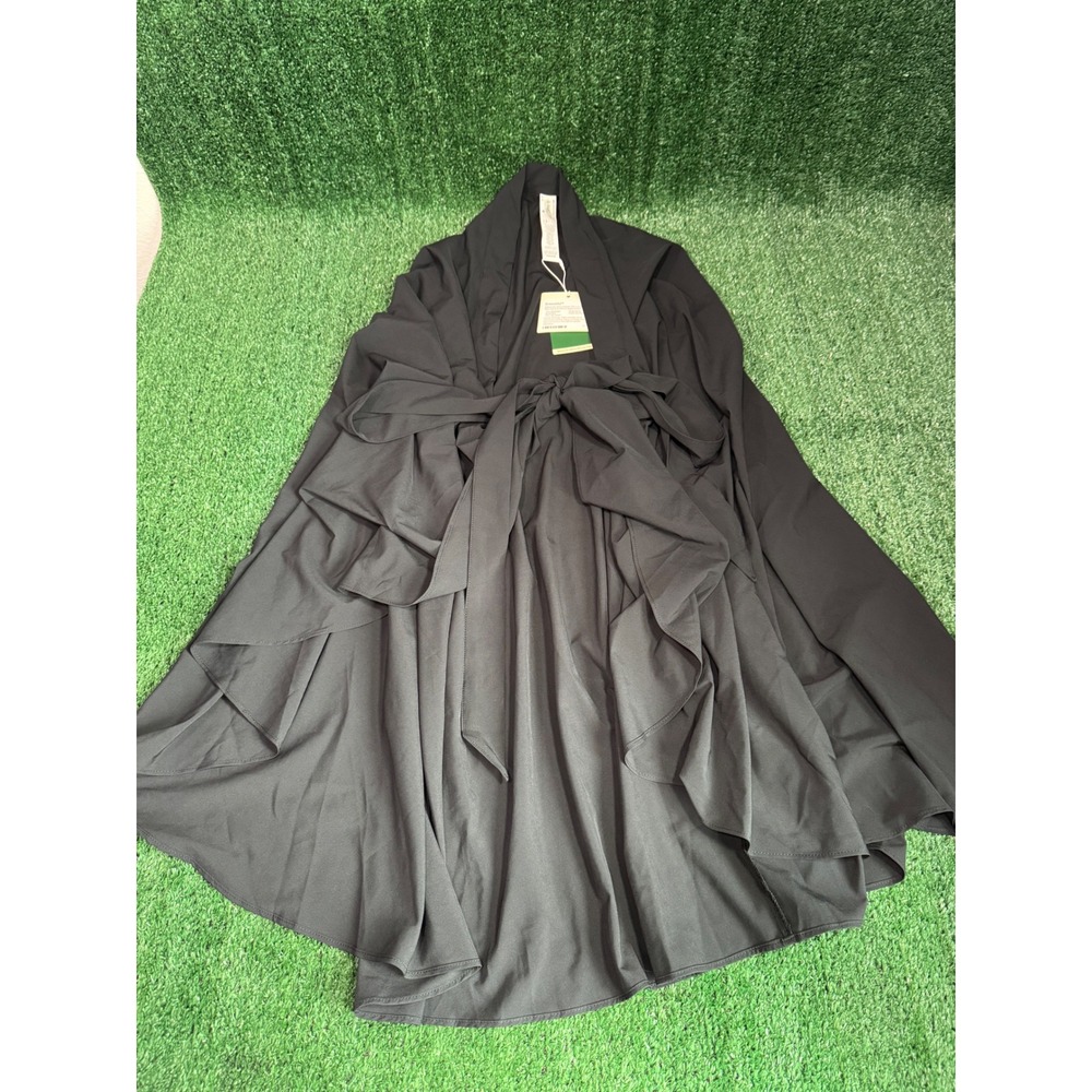 Halara Breeze Fulllightweight Wrap Cardigan Black Tie Waist